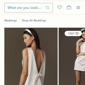 Anthropologie White Backless Dress